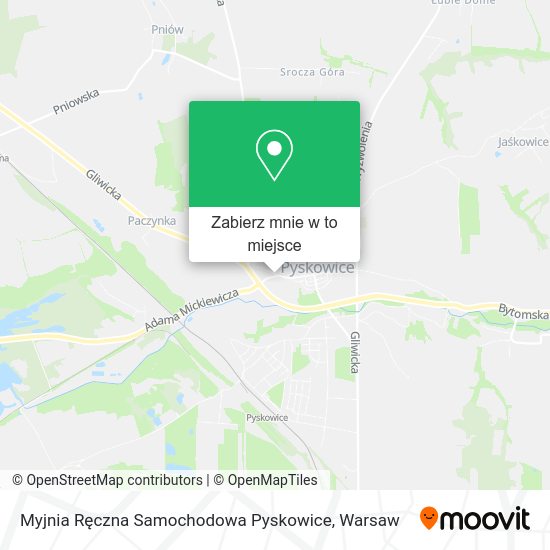 Mapa Myjnia Ręczna Samochodowa Pyskowice