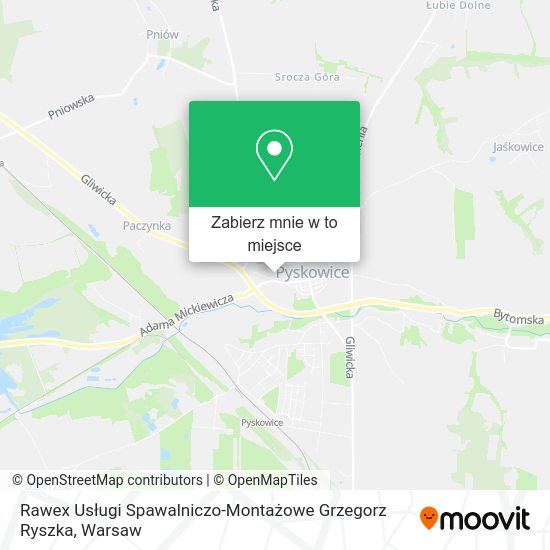 Mapa Rawex Usługi Spawalniczo-Montażowe Grzegorz Ryszka