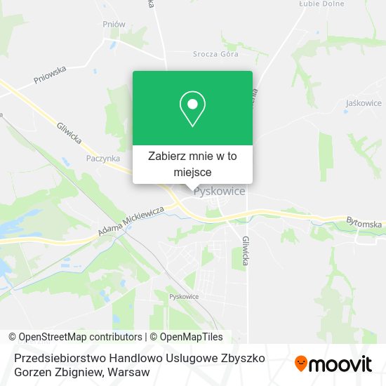 Mapa Przedsiebiorstwo Handlowo Uslugowe Zbyszko Gorzen Zbigniew