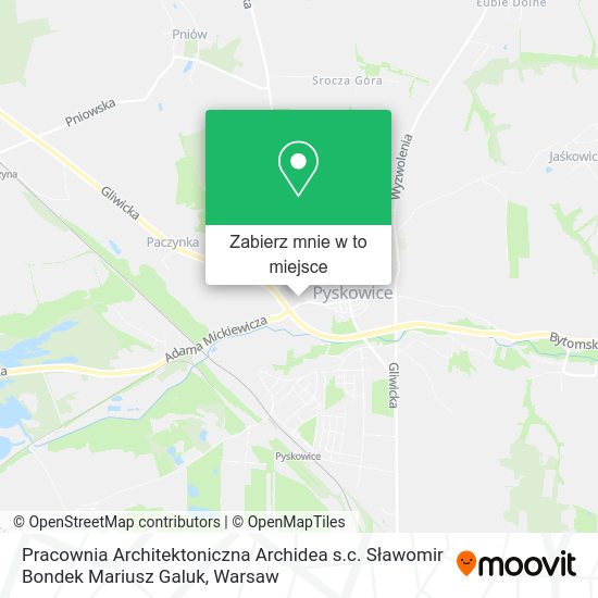 Mapa Pracownia Architektoniczna Archidea s.c. Sławomir Bondek Mariusz Galuk