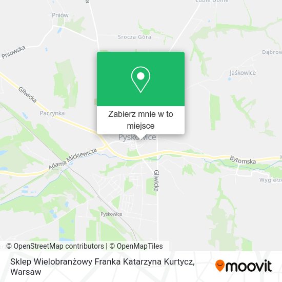 Mapa Sklep Wielobranżowy Franka Katarzyna Kurtycz