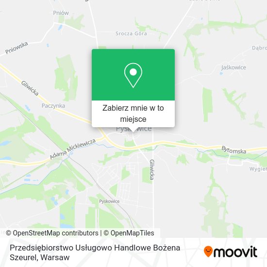 Mapa Przedsiębiorstwo Usługowo Handlowe Bożena Szeurel