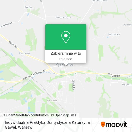 Mapa Indywidualna Praktyka Dentystyczna Katarzyna Gaweł