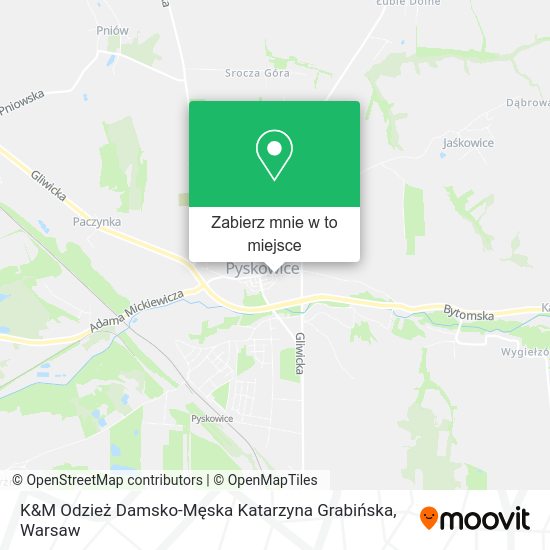 Mapa K&M Odzież Damsko-Męska Katarzyna Grabińska