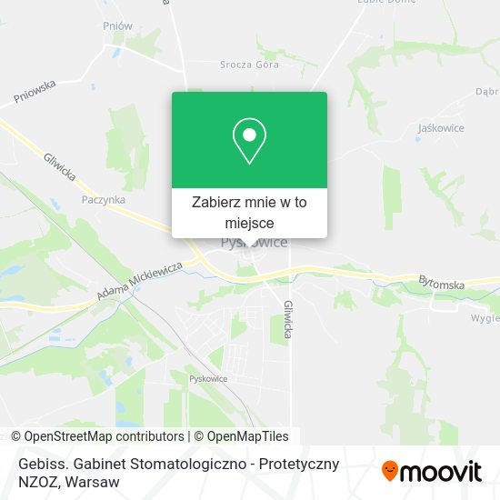 Mapa Gebiss. Gabinet Stomatologiczno - Protetyczny NZOZ