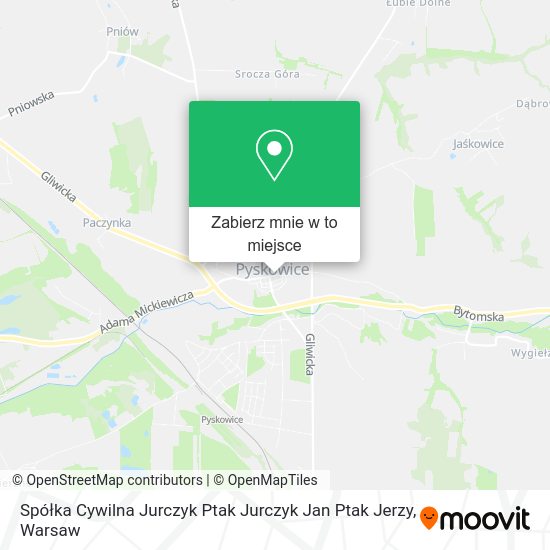 Mapa Spółka Cywilna Jurczyk Ptak Jurczyk Jan Ptak Jerzy