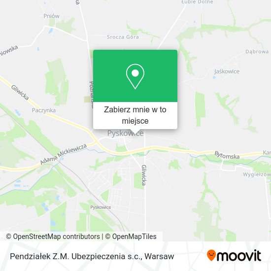 Mapa Pendziałek Z.M. Ubezpieczenia s.c.