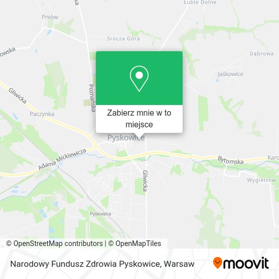 Mapa Narodowy Fundusz Zdrowia Pyskowice