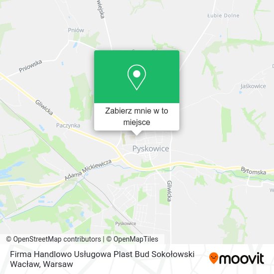 Mapa Firma Handlowo Usługowa Plast Bud Sokołowski Wacław