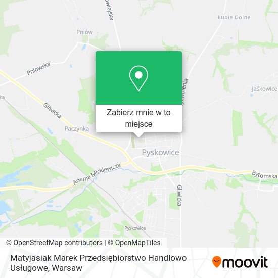 Mapa Matyjasiak Marek Przedsiębiorstwo Handlowo Usługowe