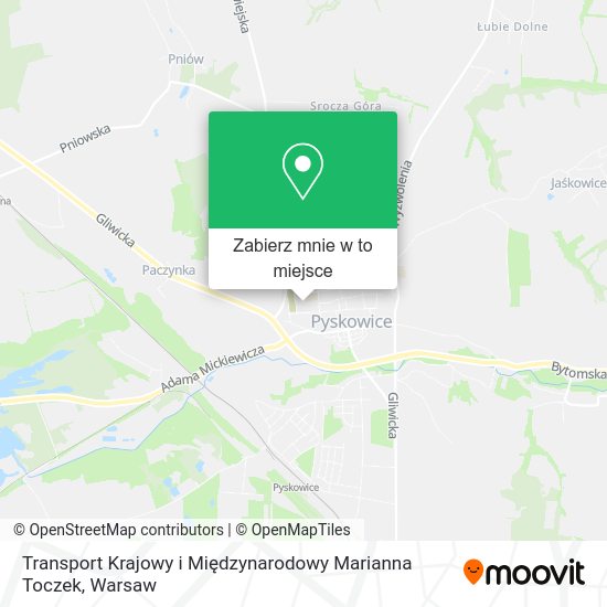 Mapa Transport Krajowy i Międzynarodowy Marianna Toczek