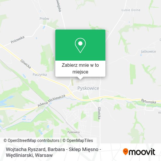 Mapa Wojtacha Ryszard, Barbara - Sklep Mięsno - Wędliniarski