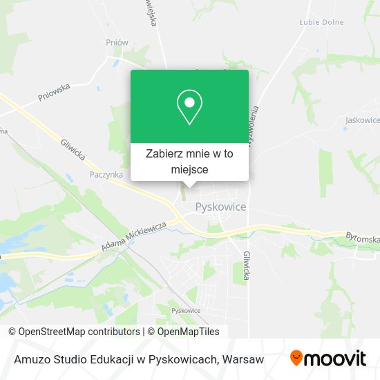 Mapa Amuzo Studio Edukacji w Pyskowicach