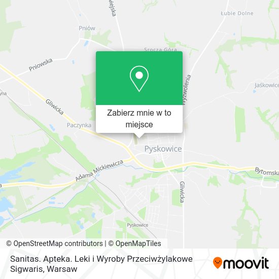 Mapa Sanitas. Apteka. Leki i Wyroby Przeciwżylakowe Sigwaris