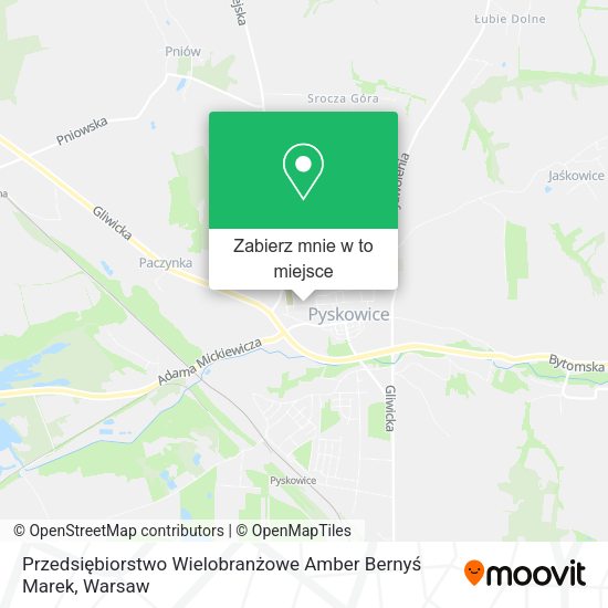 Mapa Przedsiębiorstwo Wielobranżowe Amber Bernyś Marek