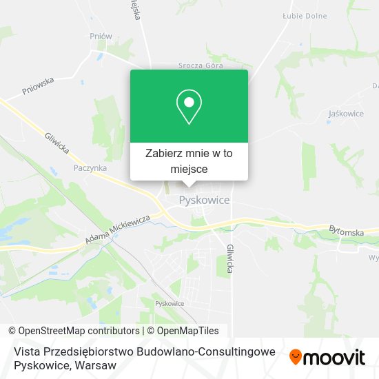 Mapa Vista Przedsiębiorstwo Budowlano-Consultingowe Pyskowice