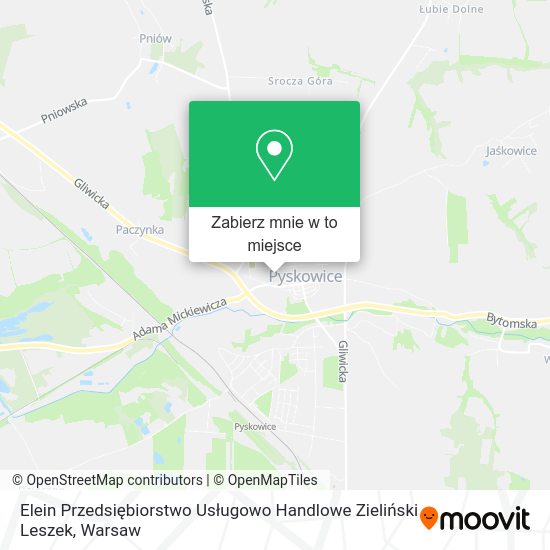 Mapa Elein Przedsiębiorstwo Usługowo Handlowe Zieliński Leszek