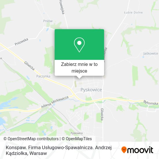 Mapa Konspaw. Firma Usługowo-Spawalnicza. Andrzej Kądziołka