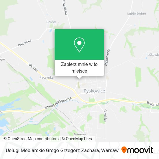 Mapa Usługi Meblarskie Grego Grzegorz Zachara