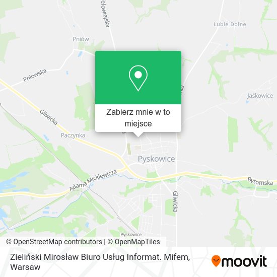 Mapa Zieliński Mirosław Biuro Usług Informat. Mifem