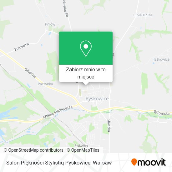 Mapa Salon Piękności Stylistiq Pyskowice