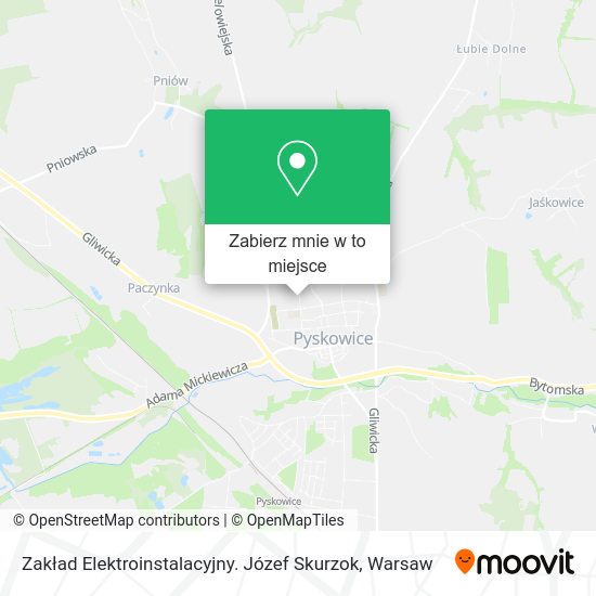 Mapa Zakład Elektroinstalacyjny. Józef Skurzok