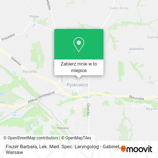 Mapa Fiszer Barbara, Lek. Med. Spec. Laryngolog - Gabinet