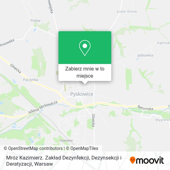 Mapa Mróz Kazimierz. Zakład Dezynfekcji, Dezynsekcji i Deratyzacji