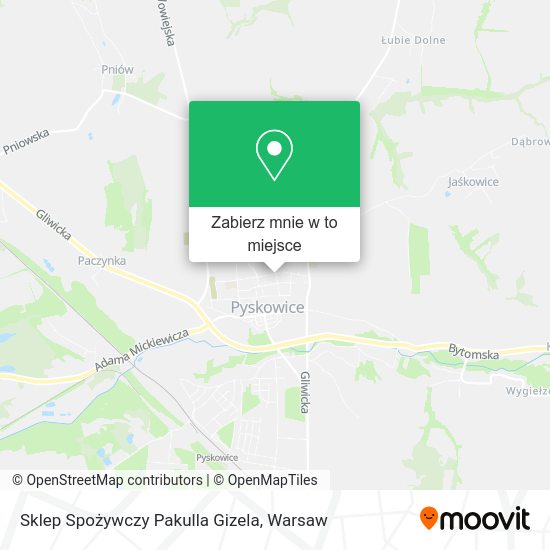 Mapa Sklep Spożywczy Pakulla Gizela