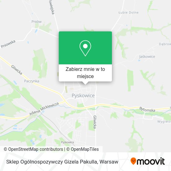 Mapa Sklep Ogólnospozywczy Gizela Pakulla