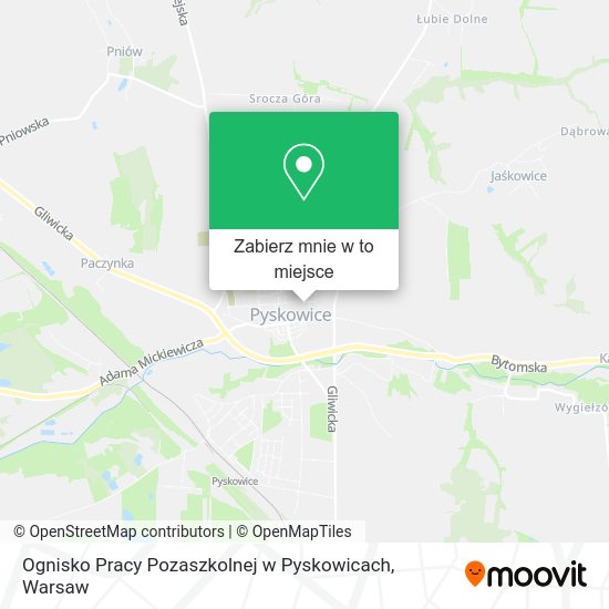 Mapa Ognisko Pracy Pozaszkolnej w Pyskowicach