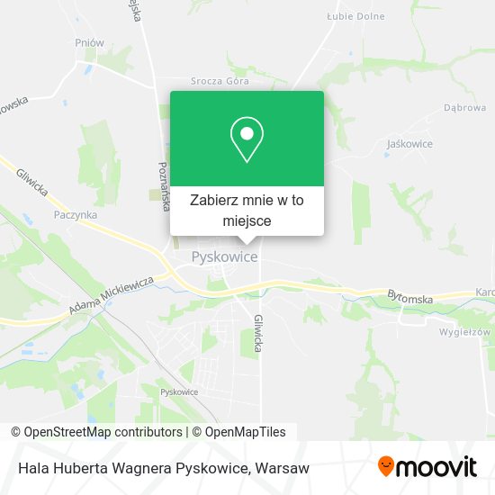 Mapa Hala Huberta Wagnera Pyskowice