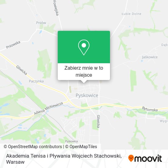 Mapa Akademia Tenisa i Pływania Wojciech Stachowski