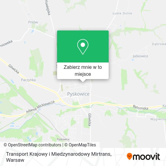 Mapa Transport Krajowy i Miedzynarodowy Mirtrans