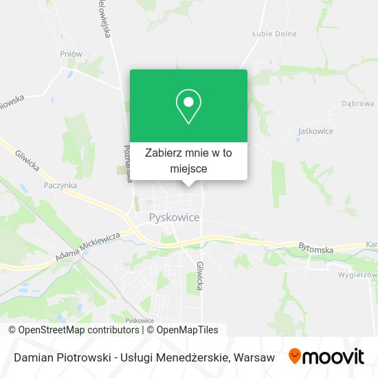 Mapa Damian Piotrowski - Usługi Menedżerskie