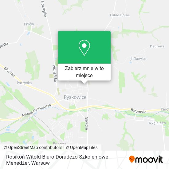 Mapa Rosikoń Witold Biuro Doradczo-Szkoleniowe Menedżer