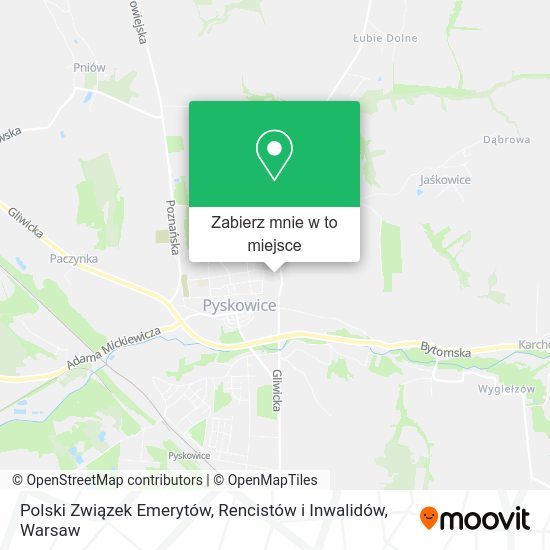 Mapa Polski Związek Emerytów, Rencistów i Inwalidów