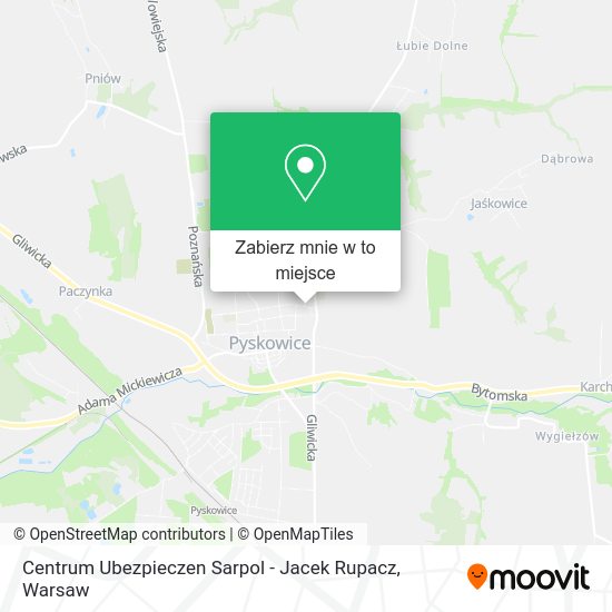 Mapa Centrum Ubezpieczen Sarpol - Jacek Rupacz