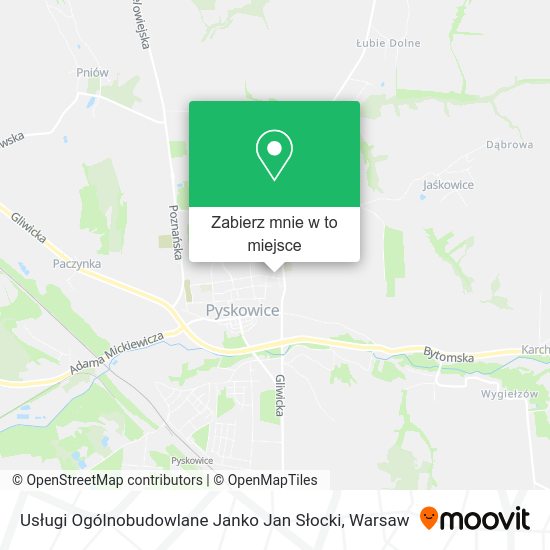 Mapa Usługi Ogólnobudowlane Janko Jan Słocki