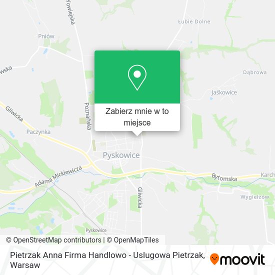 Mapa Pietrzak Anna Firma Handlowo - Uslugowa Pietrzak