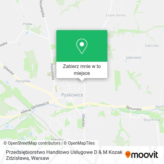 Mapa Przedsiębiorstwo Handlowo Usługowe D & M Kozak Zdzisława