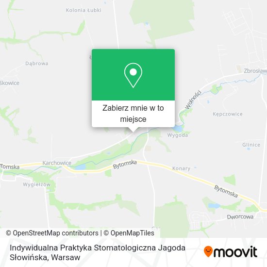 Mapa Indywidualna Praktyka Stomatologiczna Jagoda Słowińska