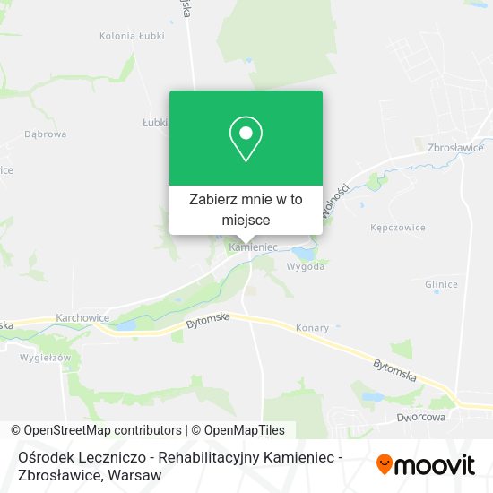 Mapa Ośrodek Leczniczo - Rehabilitacyjny Kamieniec - Zbrosławice