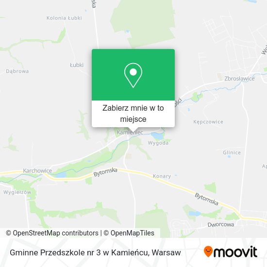 Mapa Gminne Przedszkole nr 3 w Kamieńcu