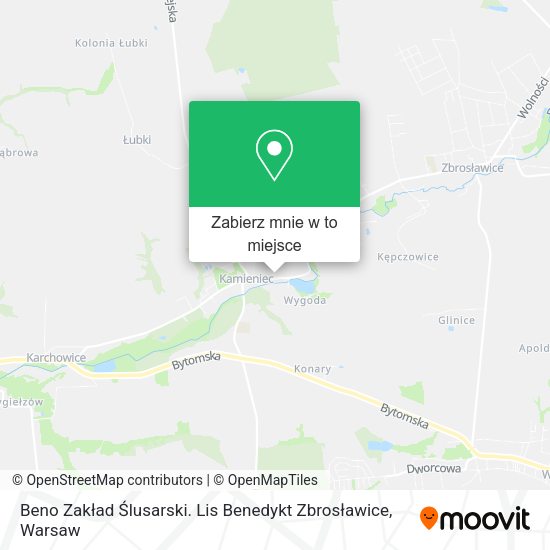 Mapa Beno Zakład Ślusarski. Lis Benedykt Zbrosławice