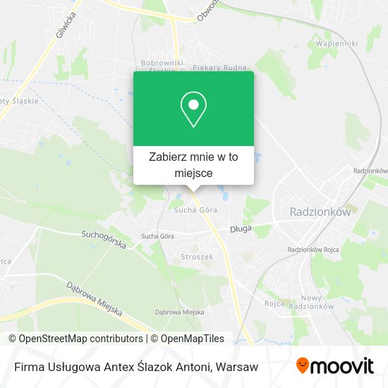 Mapa Firma Usługowa Antex Ślazok Antoni