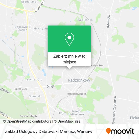 Mapa Zaklad Uslugowy Dabrowski Mariusz