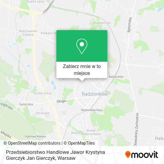 Mapa Przedsiebiorstwo Handlowe Jawor Krystyna Gierczyk Jan Gierczyk