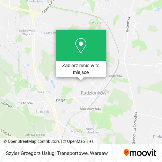 Mapa Szylar Grzegorz Uslugi Transportowe