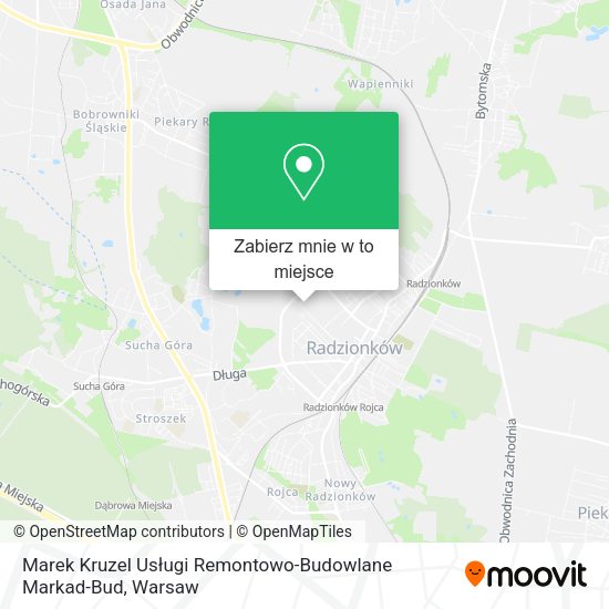 Mapa Marek Kruzel Usługi Remontowo-Budowlane Markad-Bud